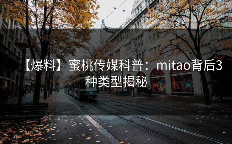 【爆料】蜜桃传媒科普：mitao背后3种类型揭秘